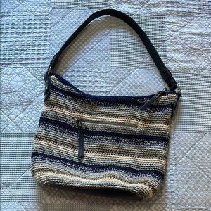 The Sak Sequoia Striped Navy and Cream Women's Bag
